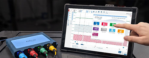 PicoScope 7 Oscilloscope Diagnostics supports Touch Screen Displays