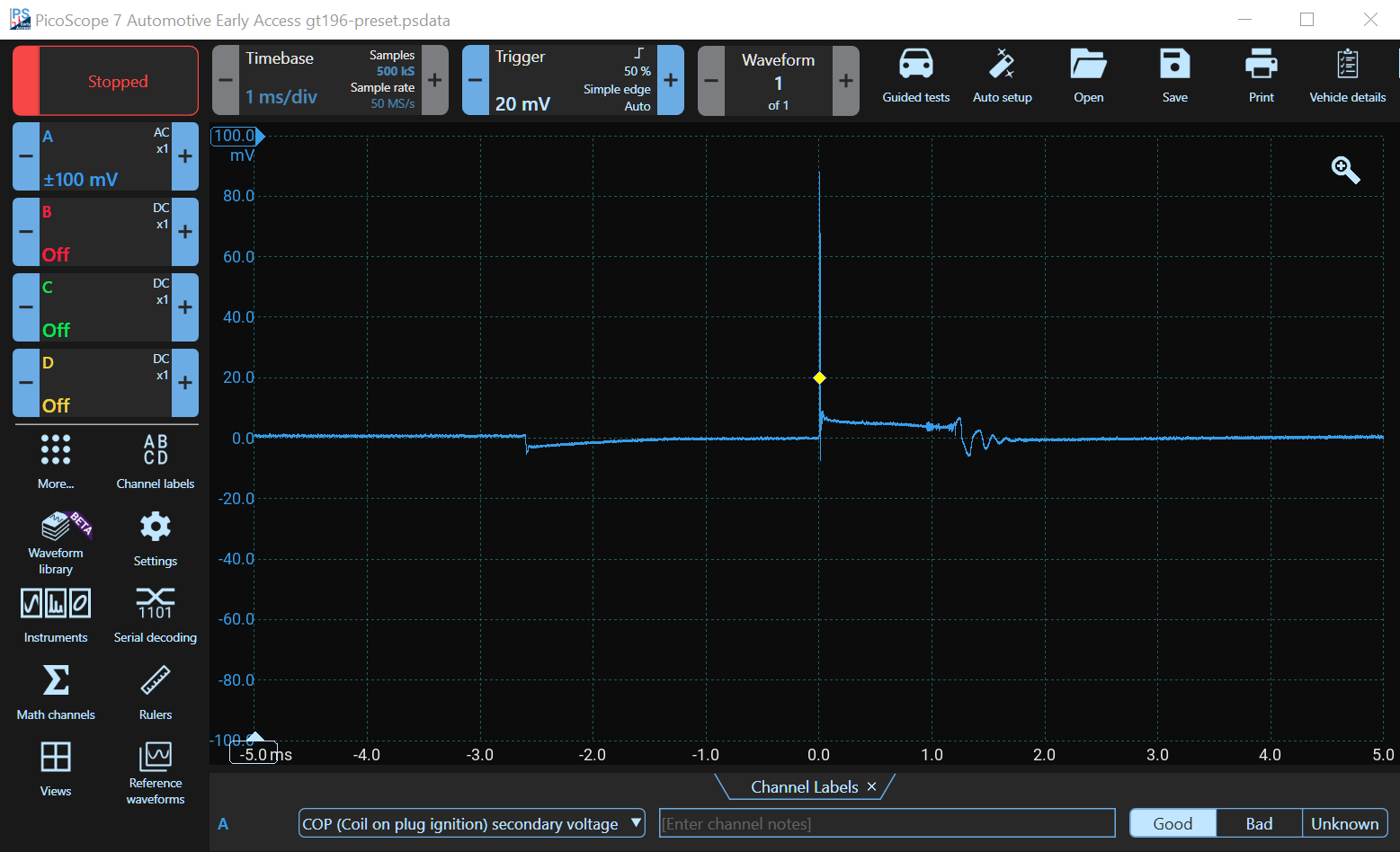 Test2 COP Probe Good Waveform